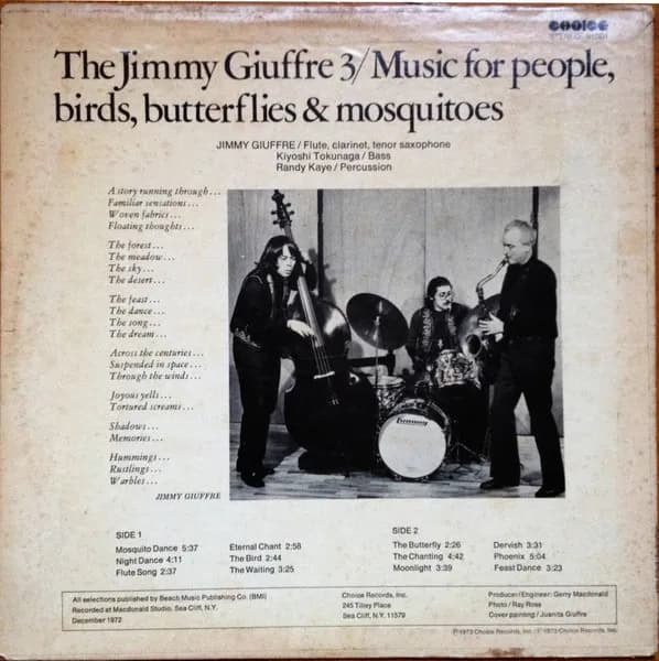 The Jimmy Giuffre Trio — Music For People, Birds, Butterflies & Mosquitoes
