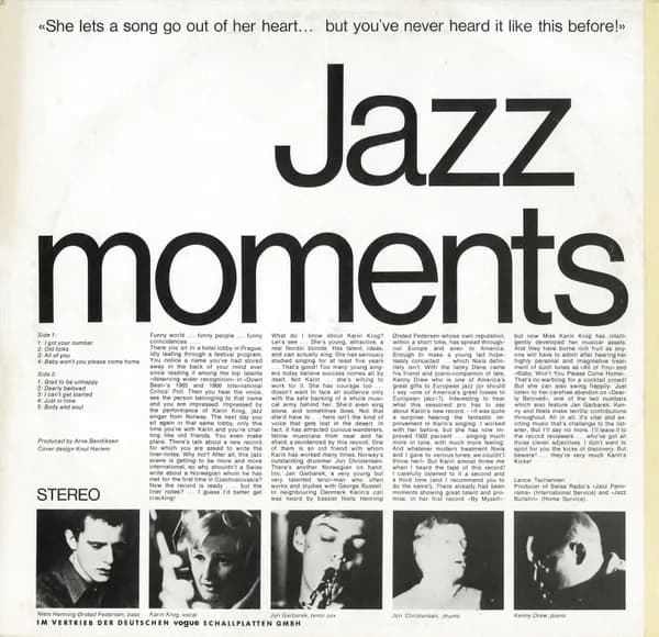 Karin Krog — Jazz Moments