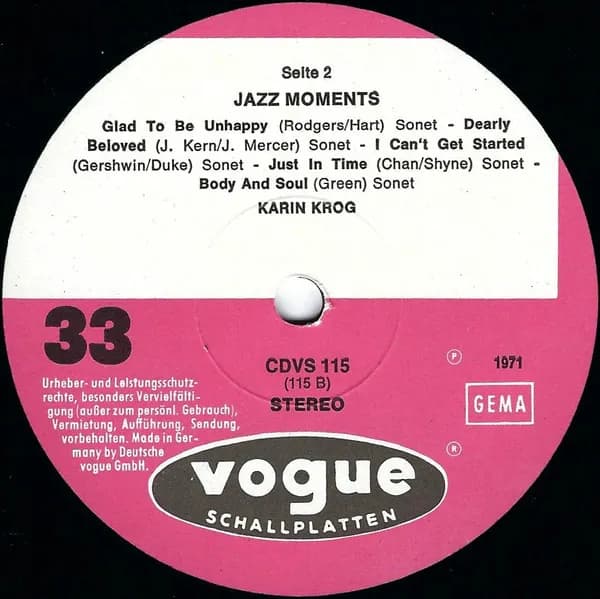 Karin Krog — Jazz Moments