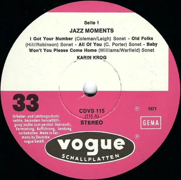 Karin Krog — Jazz Moments