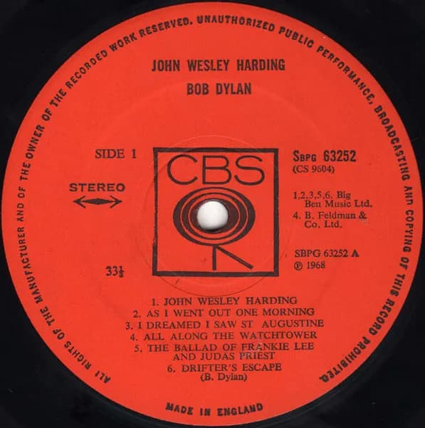 Bob Dylan — John Wesley Harding