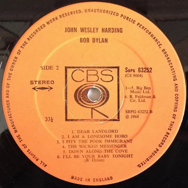 Bob Dylan — John Wesley Harding