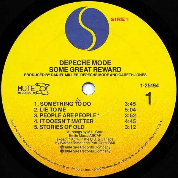 Depeche Mode — Some Great Reward