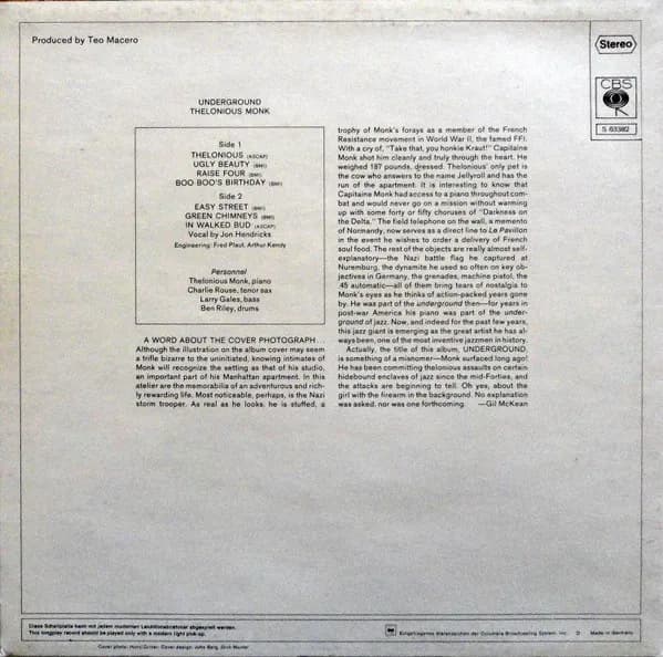 Thelonious Monk — Underground