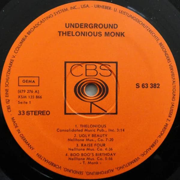 Thelonious Monk — Underground