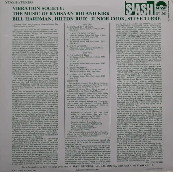 Steve Turre, Hilton Ruiz, Bill Hardman, Junior Cook, Vibration Society — The Music Of Rahsaan Roland Kirk