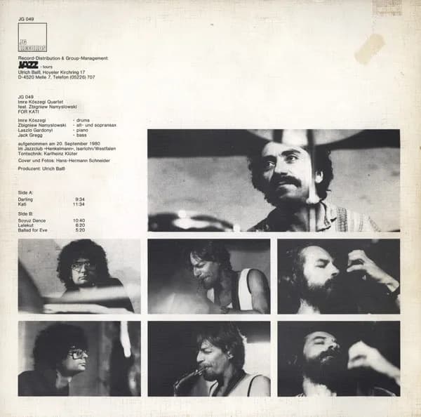 Imre Kőszegi Quartet Feat. Zbigniew Namysłowski — For Kati