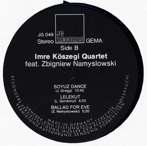 Imre Kőszegi Quartet Feat. Zbigniew Namysłowski — For Kati