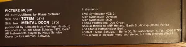 Klaus Schulze — Picture Music