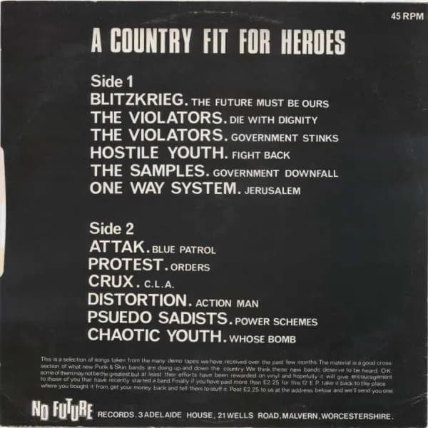 Various — A Country Fit For Heroes