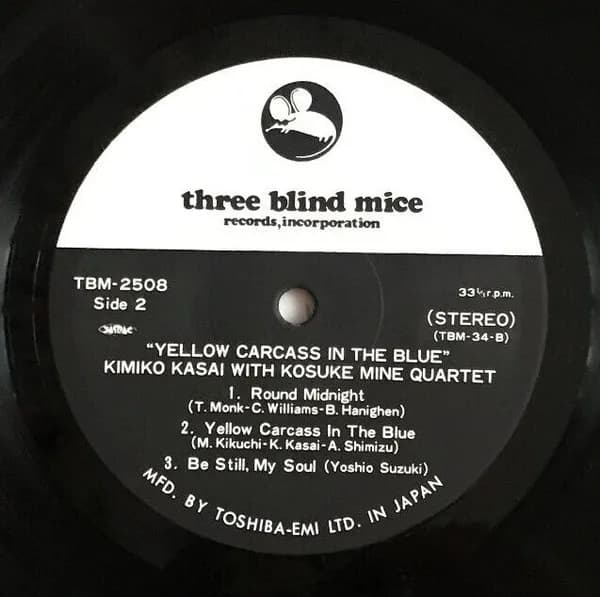 Kimiko Kasai With Kosuke Mine Quartet — Yellow Carcass In The Blue