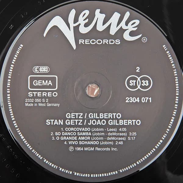Stan Getz / João Gilberto Featuring Antonio Carlos Jobim — Getz / Gilberto