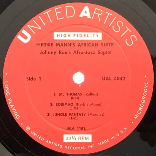 Johnny Rae's Afro-Jazz Septet — Herbie Mann's African Suite