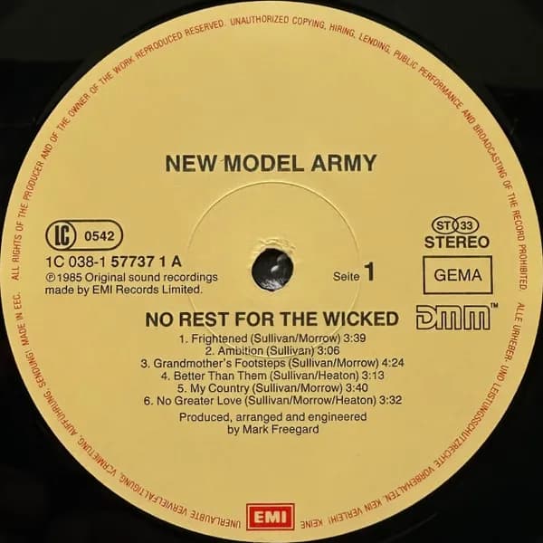 New Model Army — No Rest For The Wicked