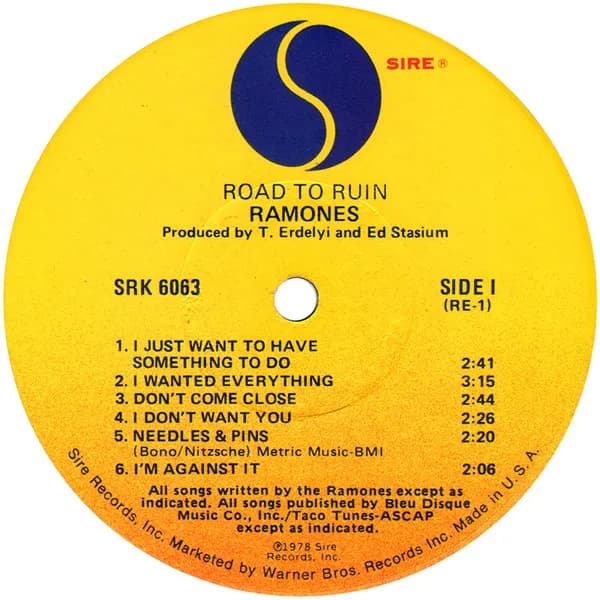 Ramones — Road To Ruin