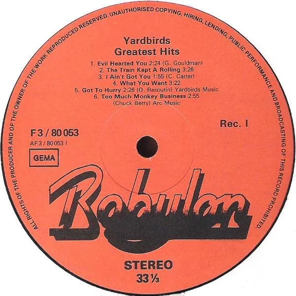The Yardbirds — Greatest Hits