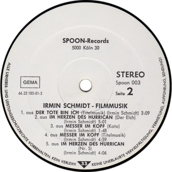 Irmin Schmidt — Filmmusik