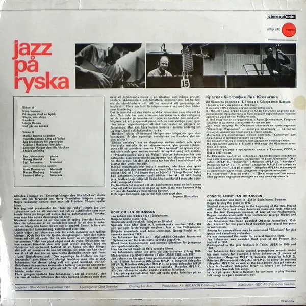 Jan Johansson — Jazz På Ryska