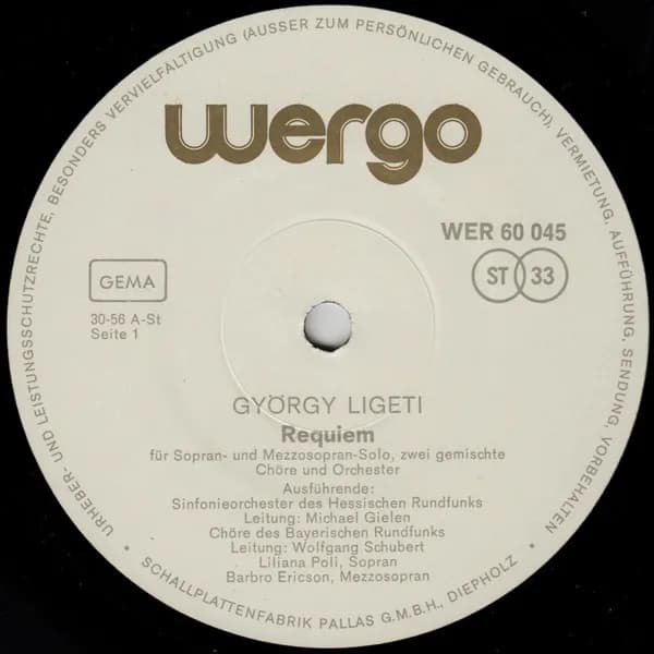 György Ligeti — Requiem / Lontano / Continuum