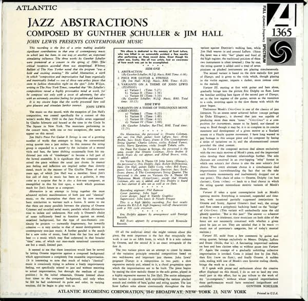 John Lewis (2) — Jazz Abstractions