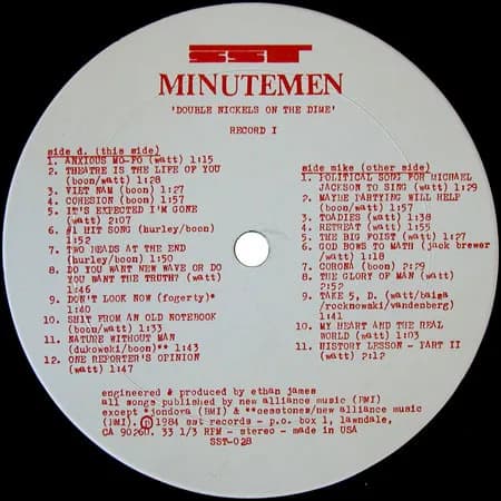 Minutemen — Double Nickels On The Dime