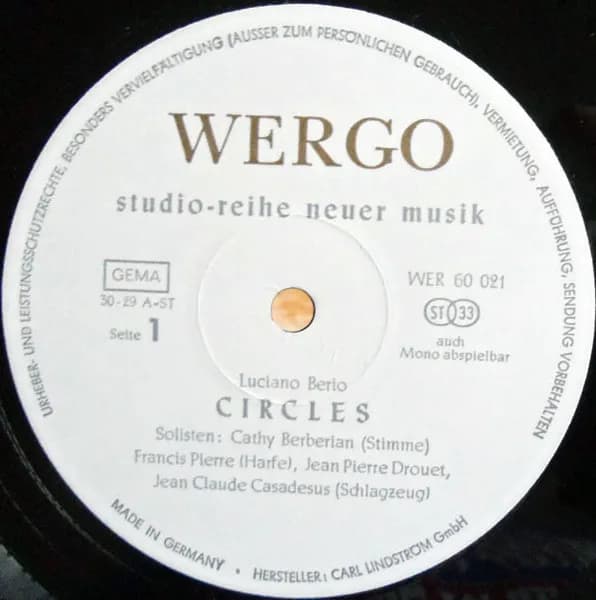 Luciano Berio — Circles · Sequenza I, III, V