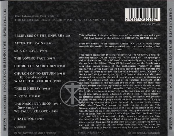 Christian Death — Jesus Points The Bone At You?