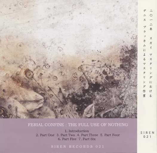 Ferial Confine — The Full Use Of Nothing