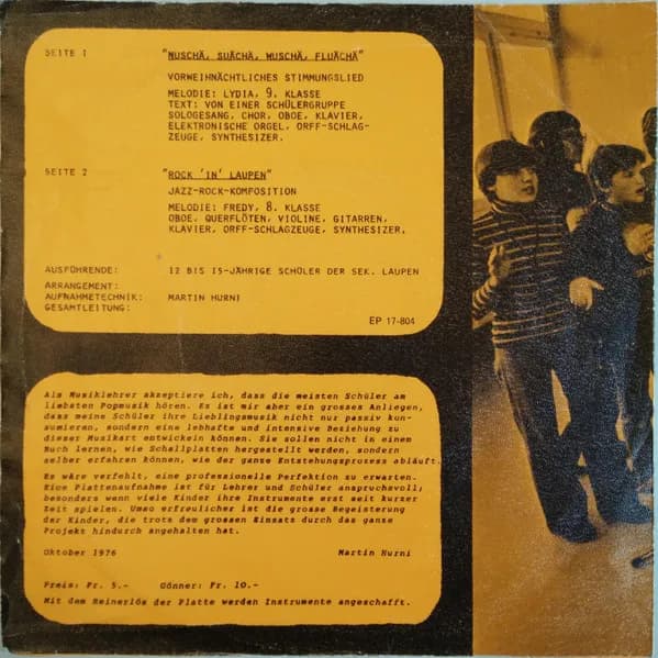 Schüler Der Sekundarschule Laupen — Popmusik In Der Schule