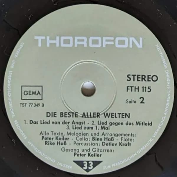 Peter Keiler — Die Beste Aller Welten
