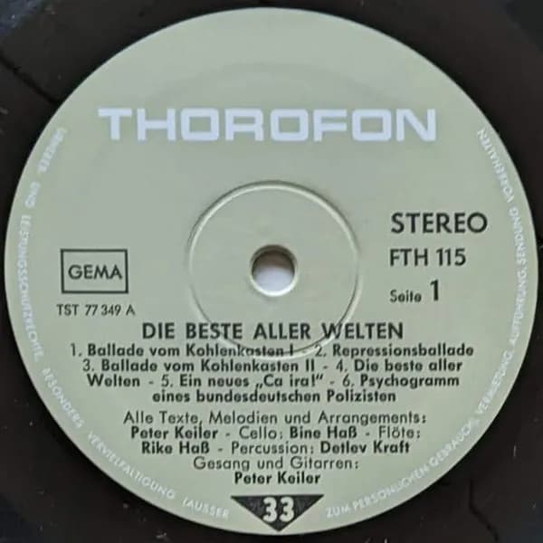 Peter Keiler — Die Beste Aller Welten