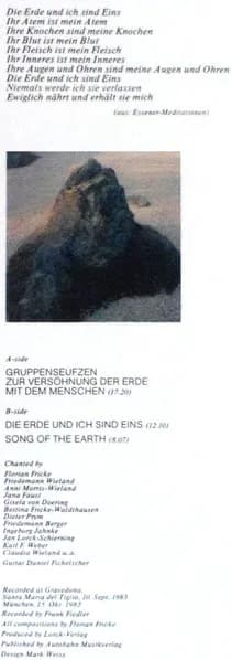 Florian Fricke — Die Erde Und Ich Sind Eins - I Am One With The Earth