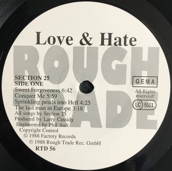 Section 25 — Love & Hate