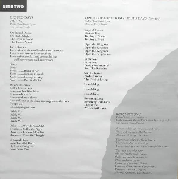 Philip Glass — Songs From Liquid Days