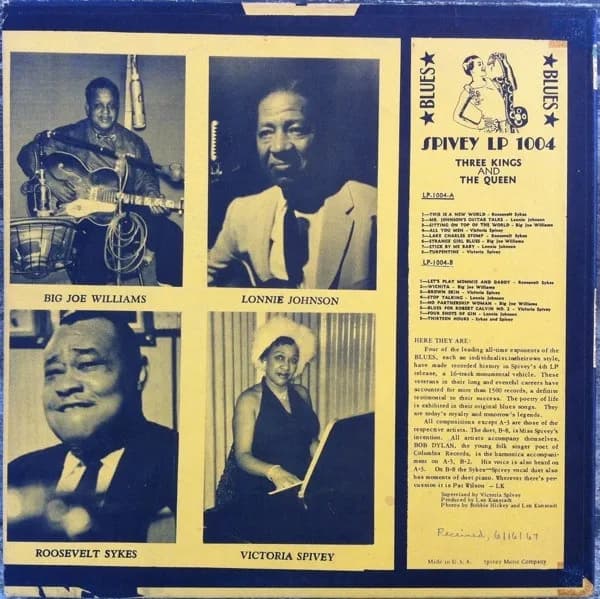 Roosevelt Sykes / Big Joe Williams / Lonnie Johnson (2) / Victoria Spivey — Three Kings And The Queen