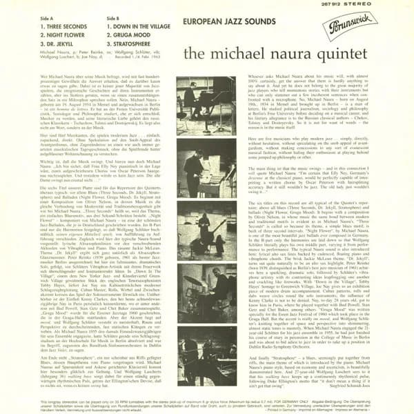 Michael Naura Quintett — European Jazz Sounds