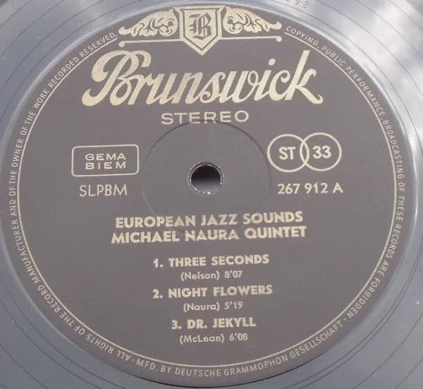 Michael Naura Quintett — European Jazz Sounds