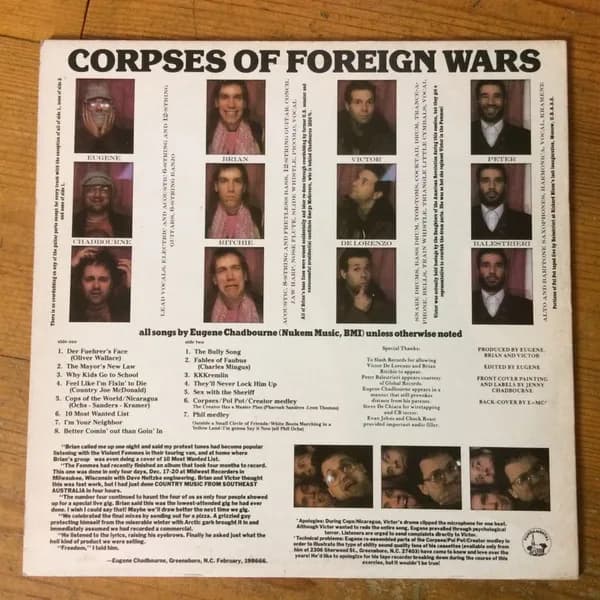 Eugene Chadbourne — Corpses Of Foreign War