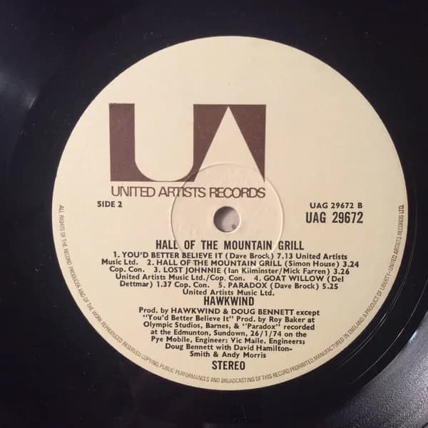 Hawkwind — Hall Of The Mountain Grill