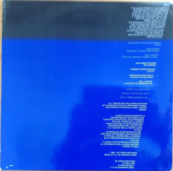 Alexander von Schlippenbach Trio — Detto Fra Di Noi