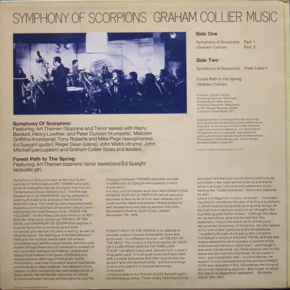 Graham Collier Music — Symphony Of Scorpions
