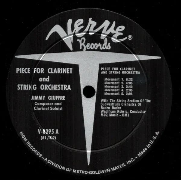 Jimmy Giuffre — Piece For Clarinet And String Orchestra / Mobiles