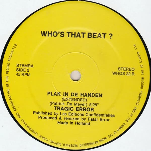 Tragic Error — Klap In Je Handen