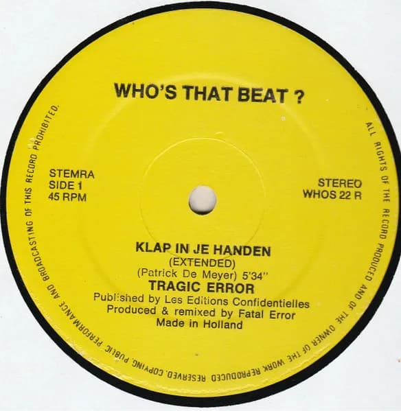 Tragic Error — Klap In Je Handen
