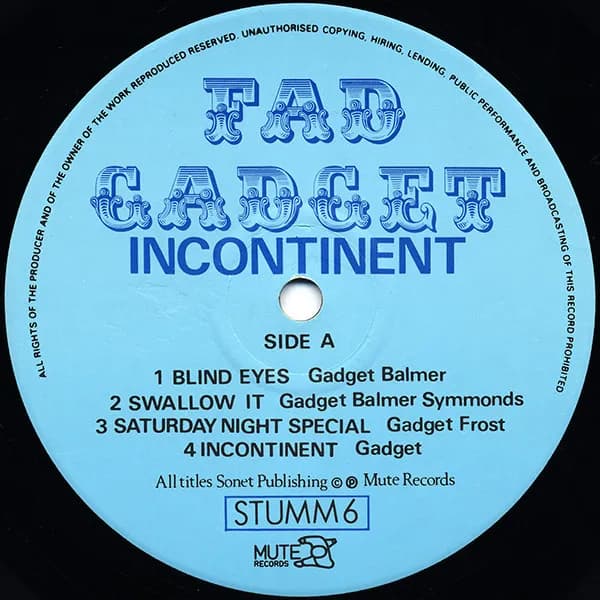 Fad Gadget — Incontinent
