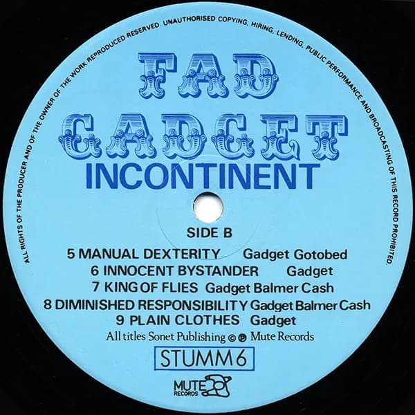 Fad Gadget — Incontinent
