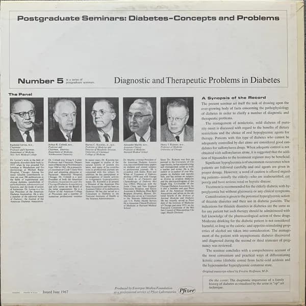 Various — Postgraduate Seminars: Diabetes - Concepts And Problems Number 5
