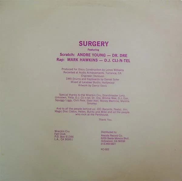 World Class Wreckin' Cru — Surgery