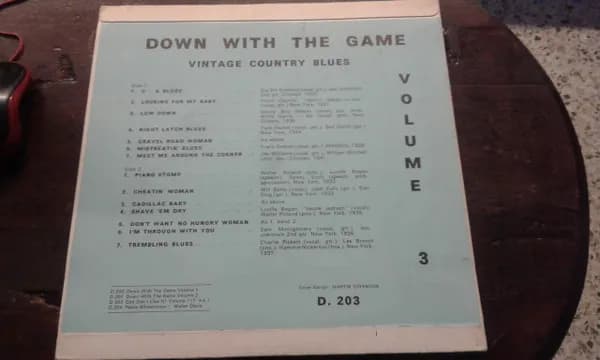 Various — Down With The Game Volume 3: Vintage Country Blues
