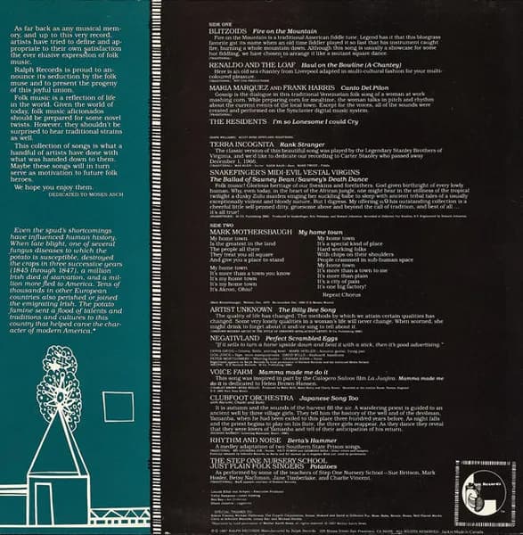 Various — Potatoes (A Collection Of Folk Songs From Ralph Records - Vol. 1)